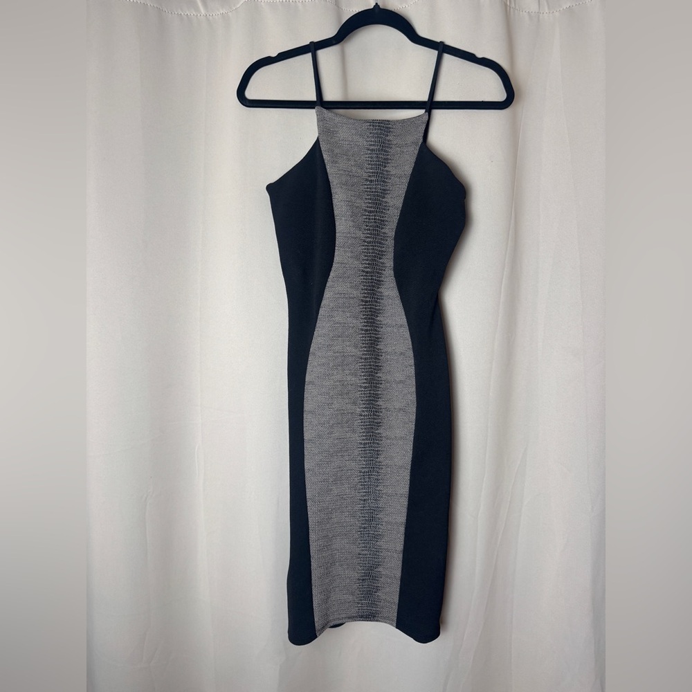 Charlotte Russe  Black and Gray Bodycon Dress